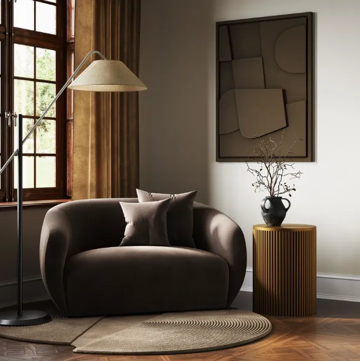 lounge chair with lamp transitional style (1)