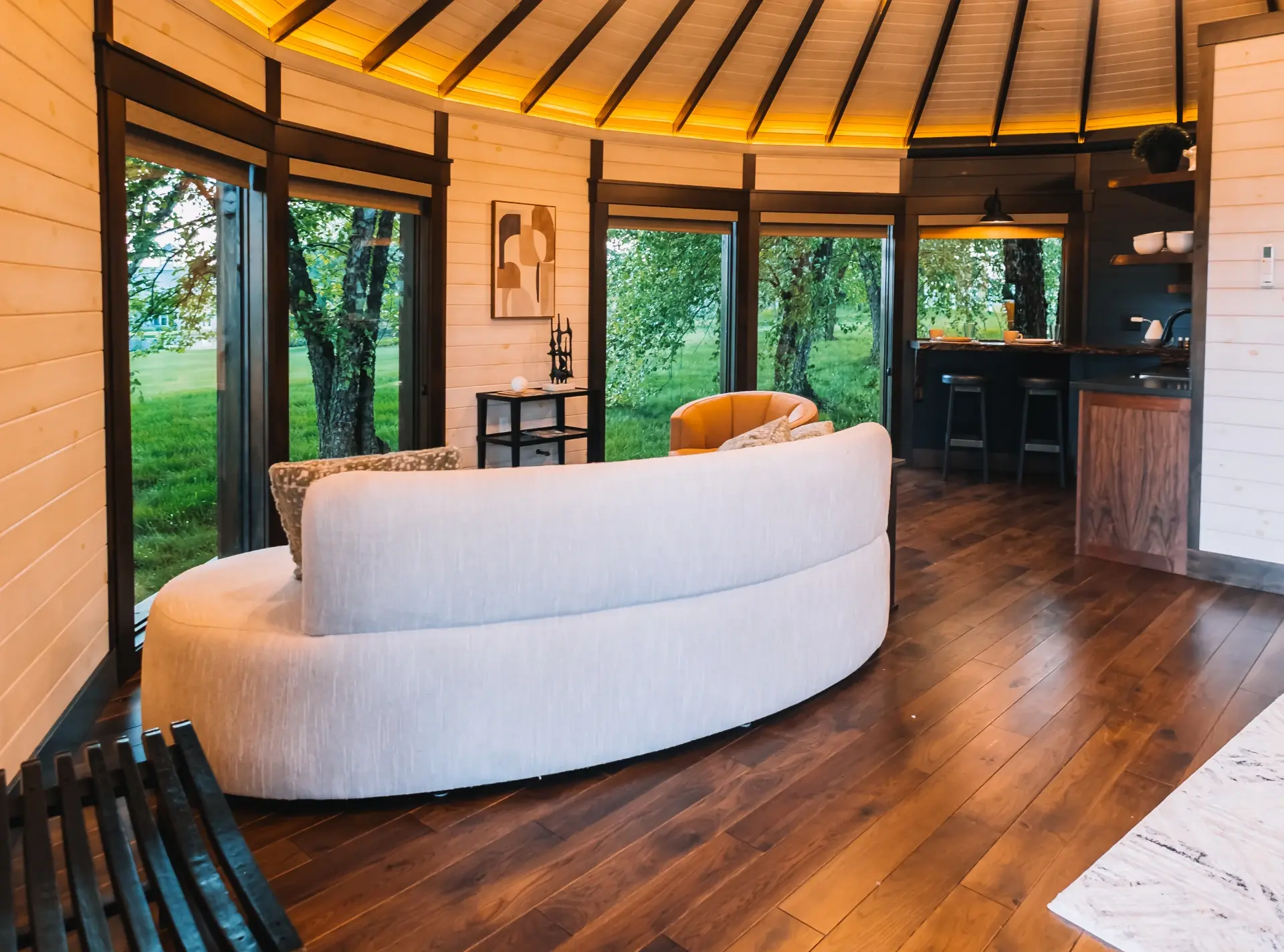 homestead yurt living space