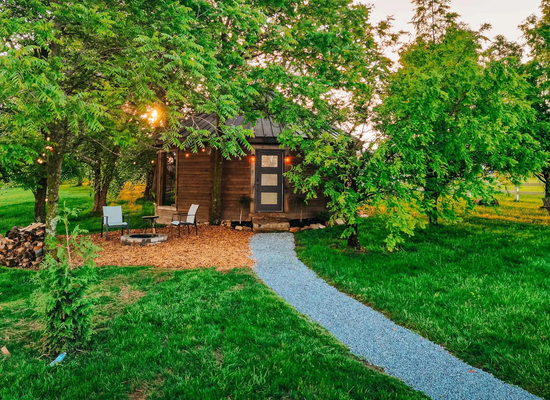 homestead yurt path to door