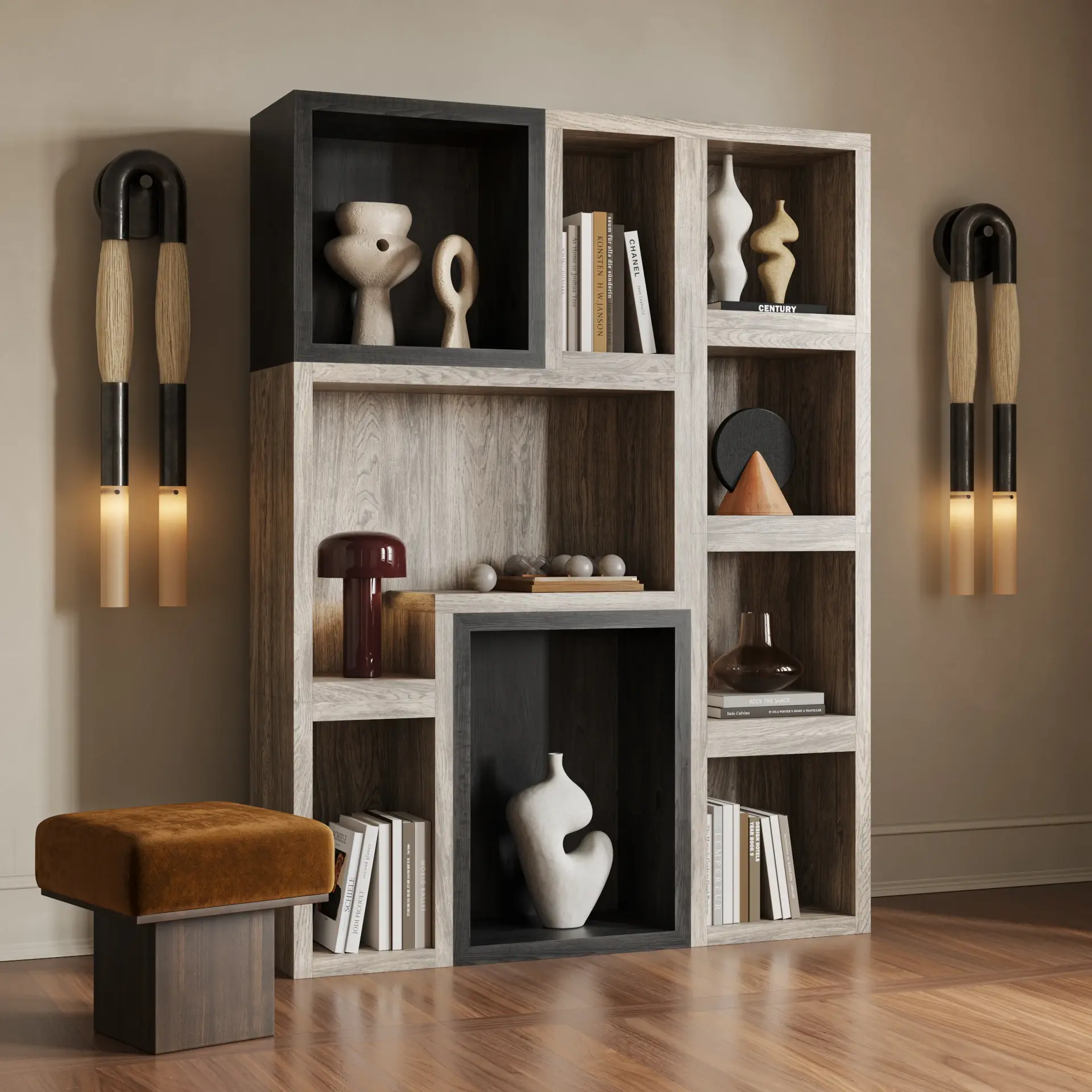 Sasha-Bikoff-Adam-Bookshelf-Dining-Room memphis melano