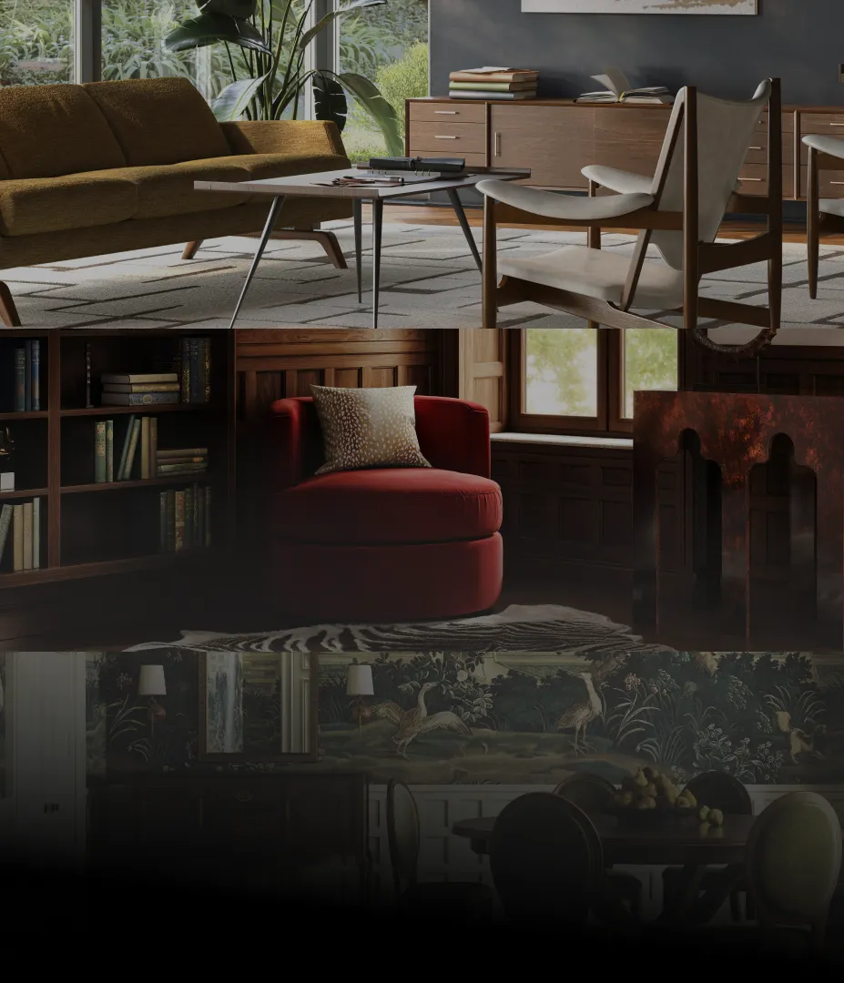 three bedroom styles side by side