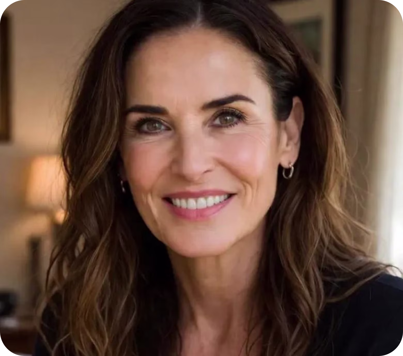 Smiling woman with brunette hair headshot.