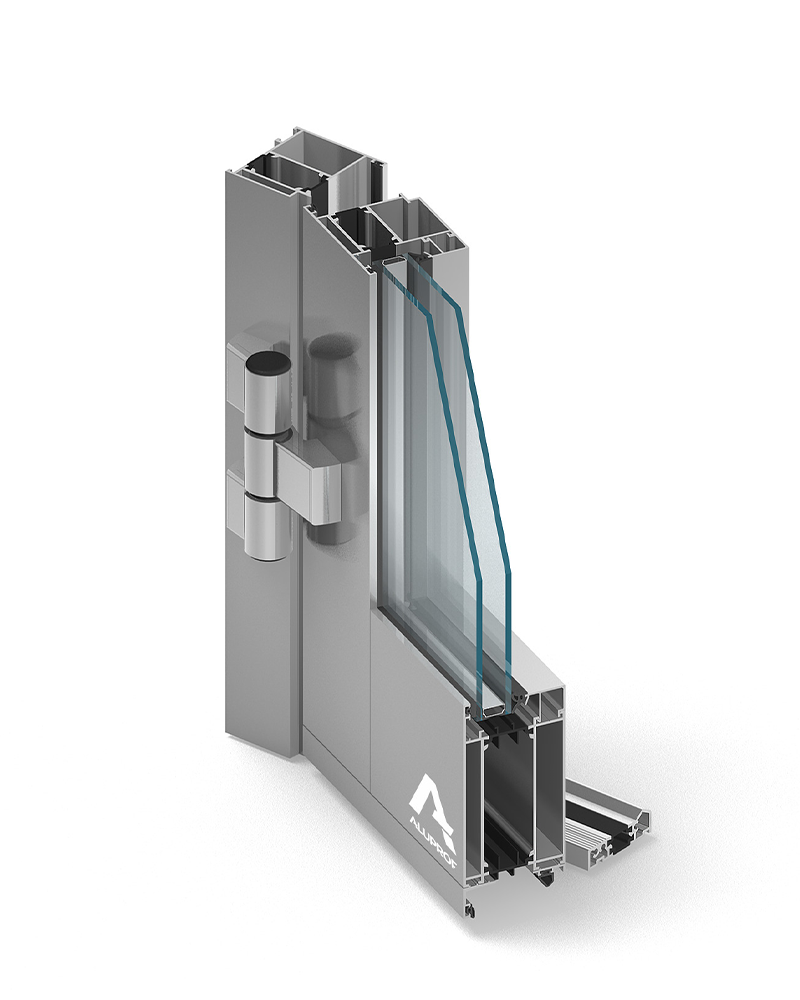 MB-70 aluminium EU-style window system for residential and commercial projects by RA HOUSE