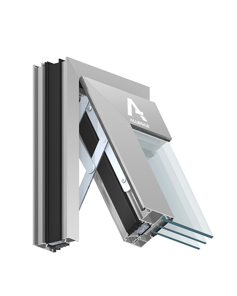 MB-86 aluminium casement window system for modern energy-efficient buildings by RA HOUSE