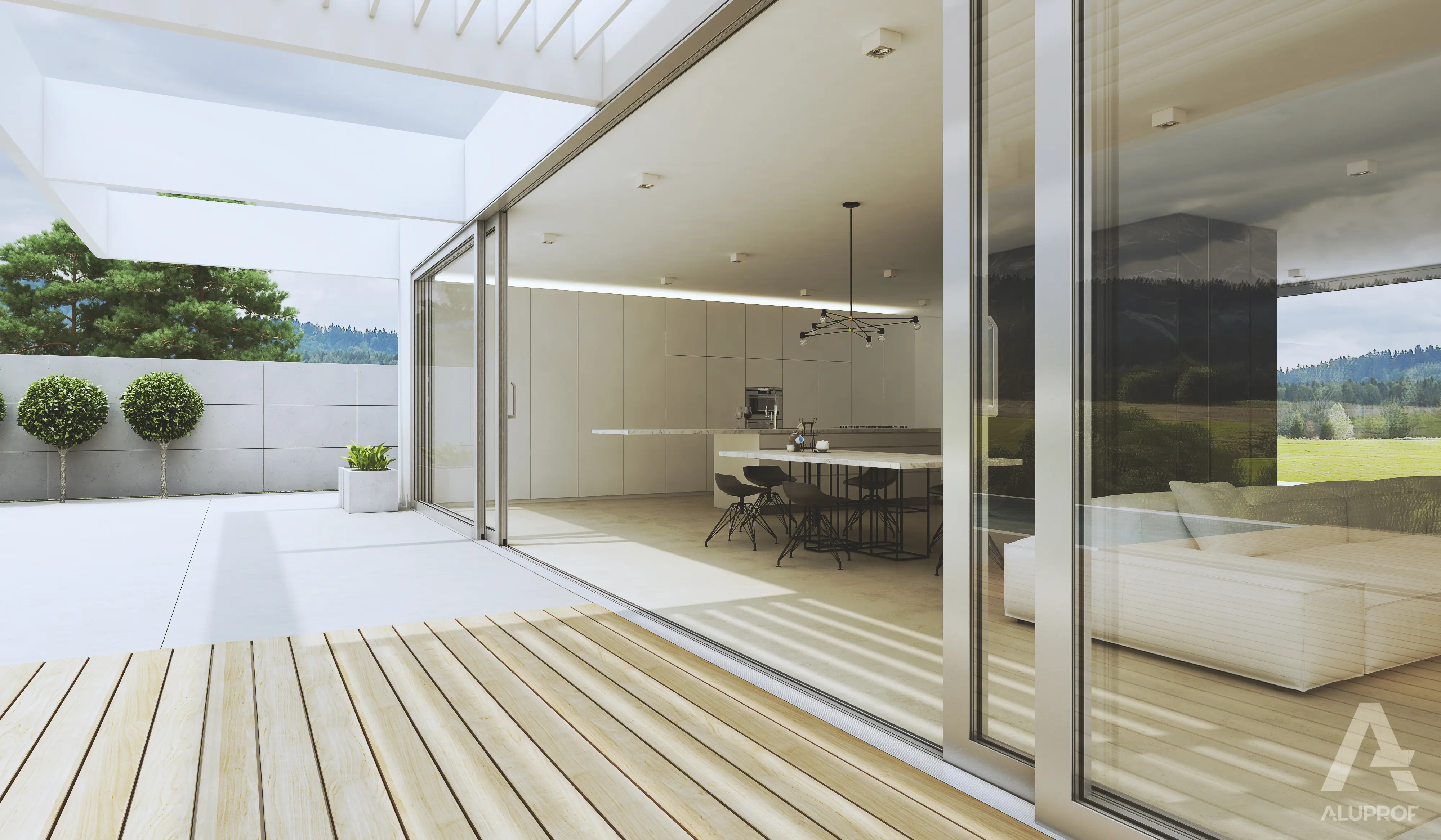 MB-77HS aluminium sliding door system for modern homes and terraces by RA HOUSE
