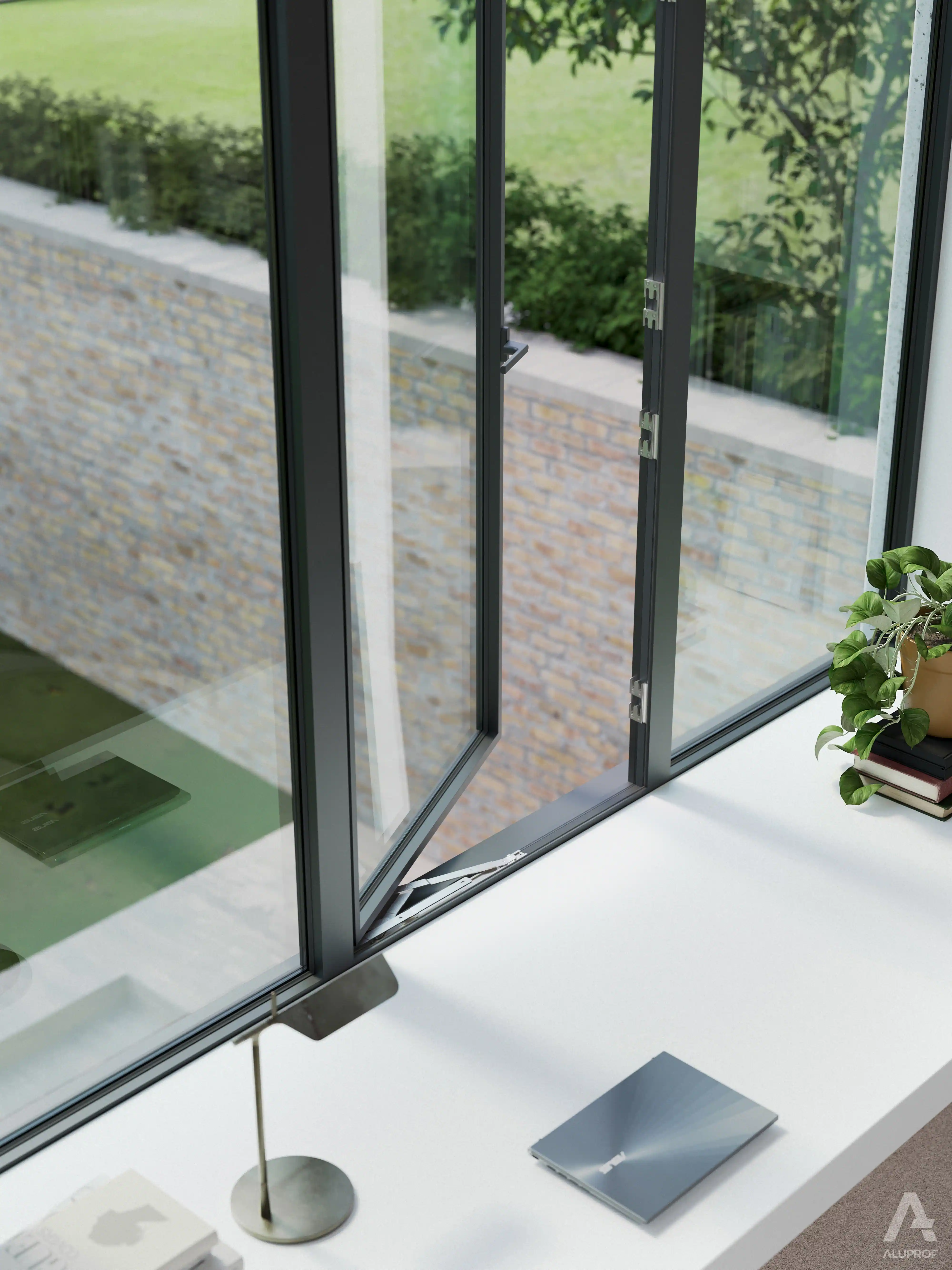 MB-79N aluminium casement window system for energy-efficient buildings by RA HOUSE