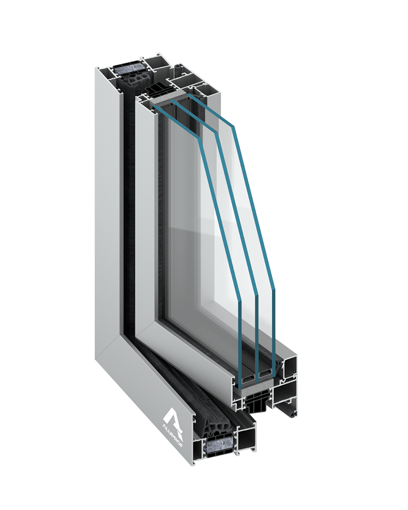 MB-79N aluminium EU-style window system for energy-efficient buildings by RA HOUSE