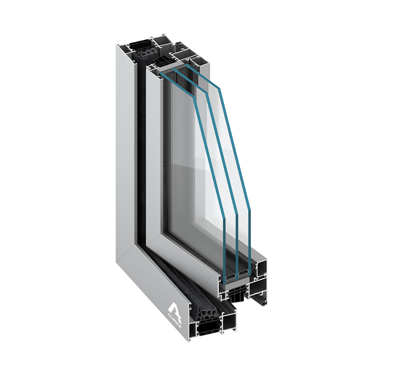 MB-79N aluminium EU-style window system for energy-efficient buildings by RA HOUSE