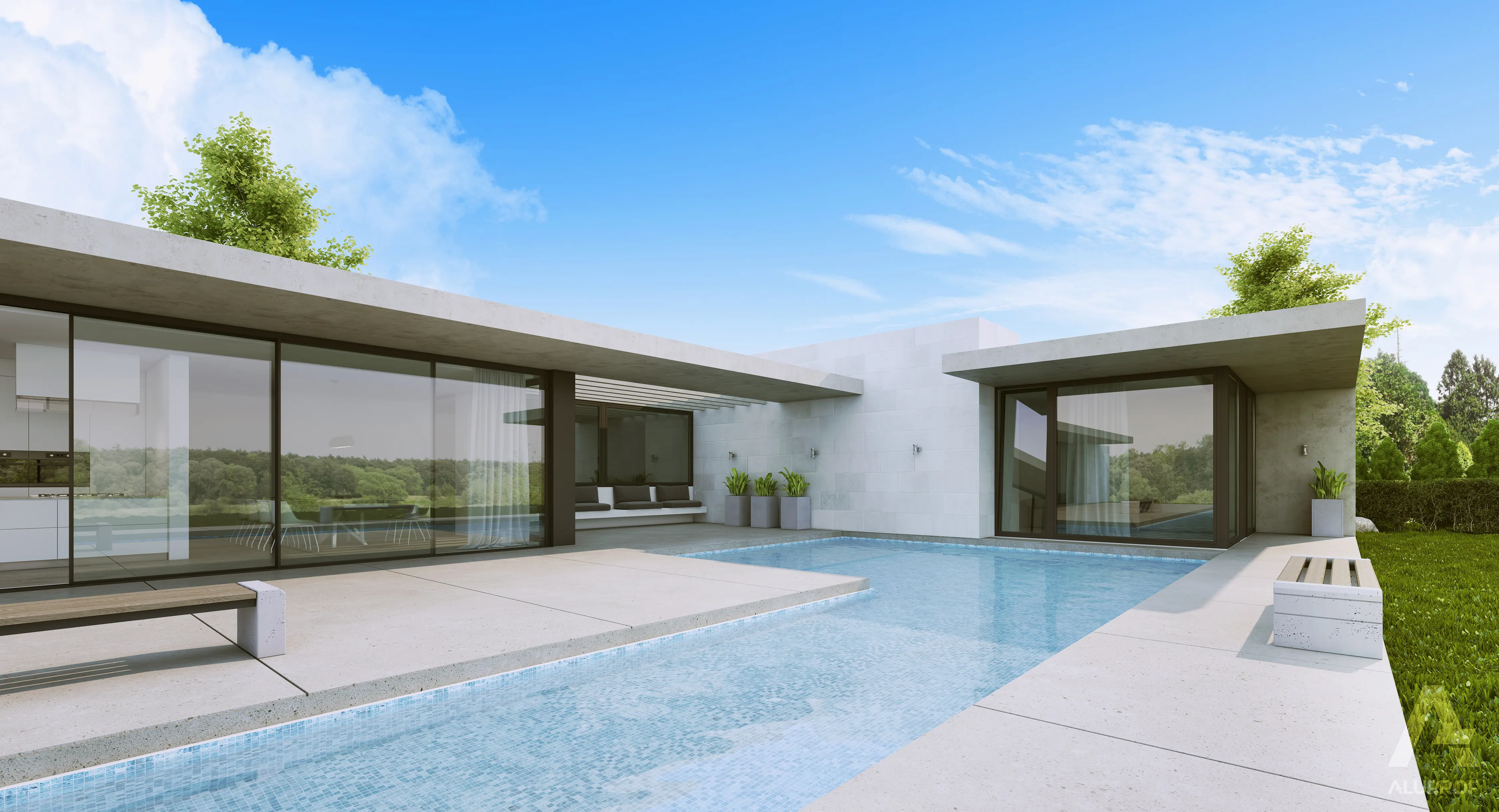 MB-79N aluminium EU-style window system for energy-efficient buildings by RA HOUSE