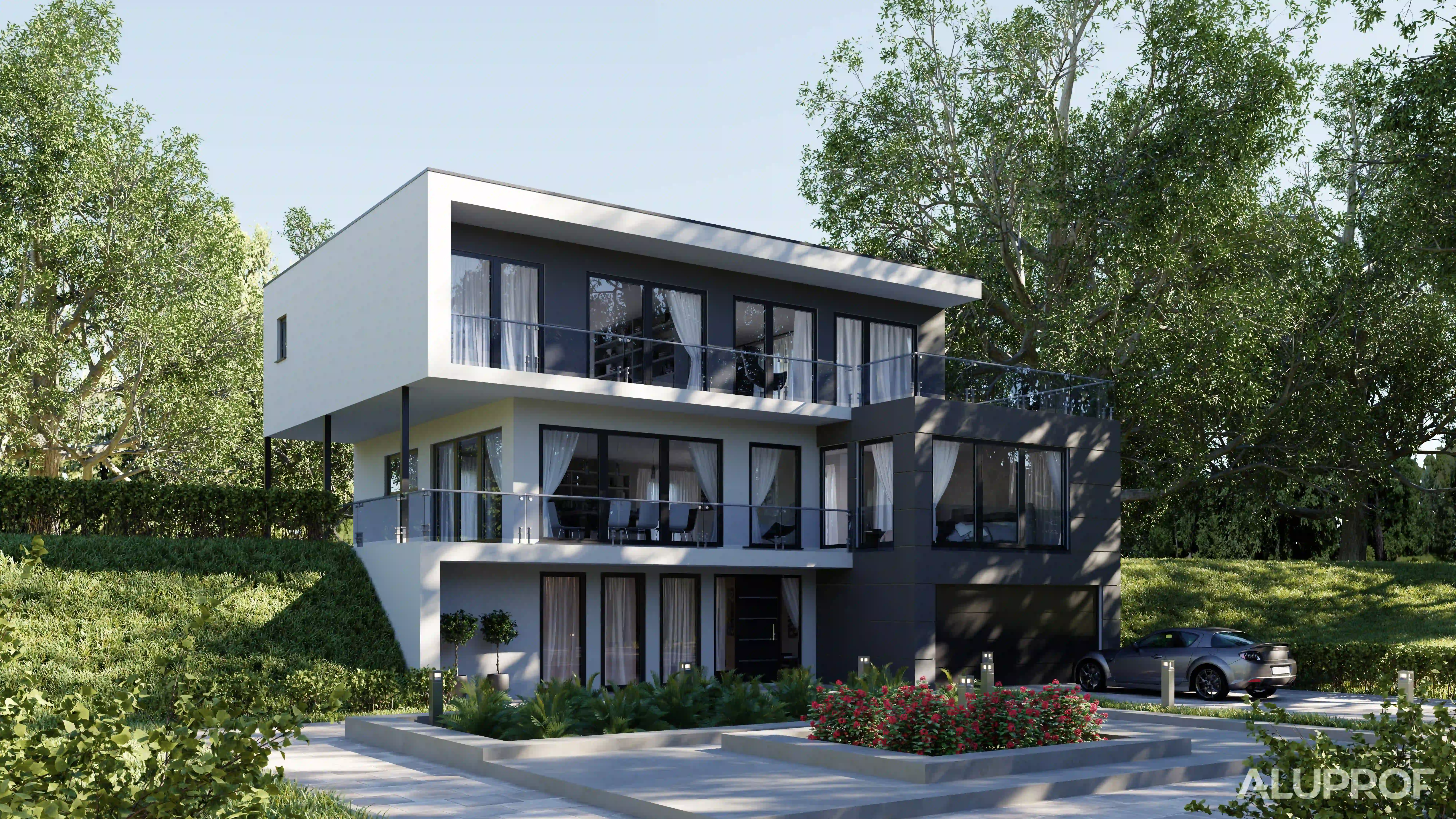 MB-79N aluminium EU-style window system for energy-efficient buildings by RA HOUSE