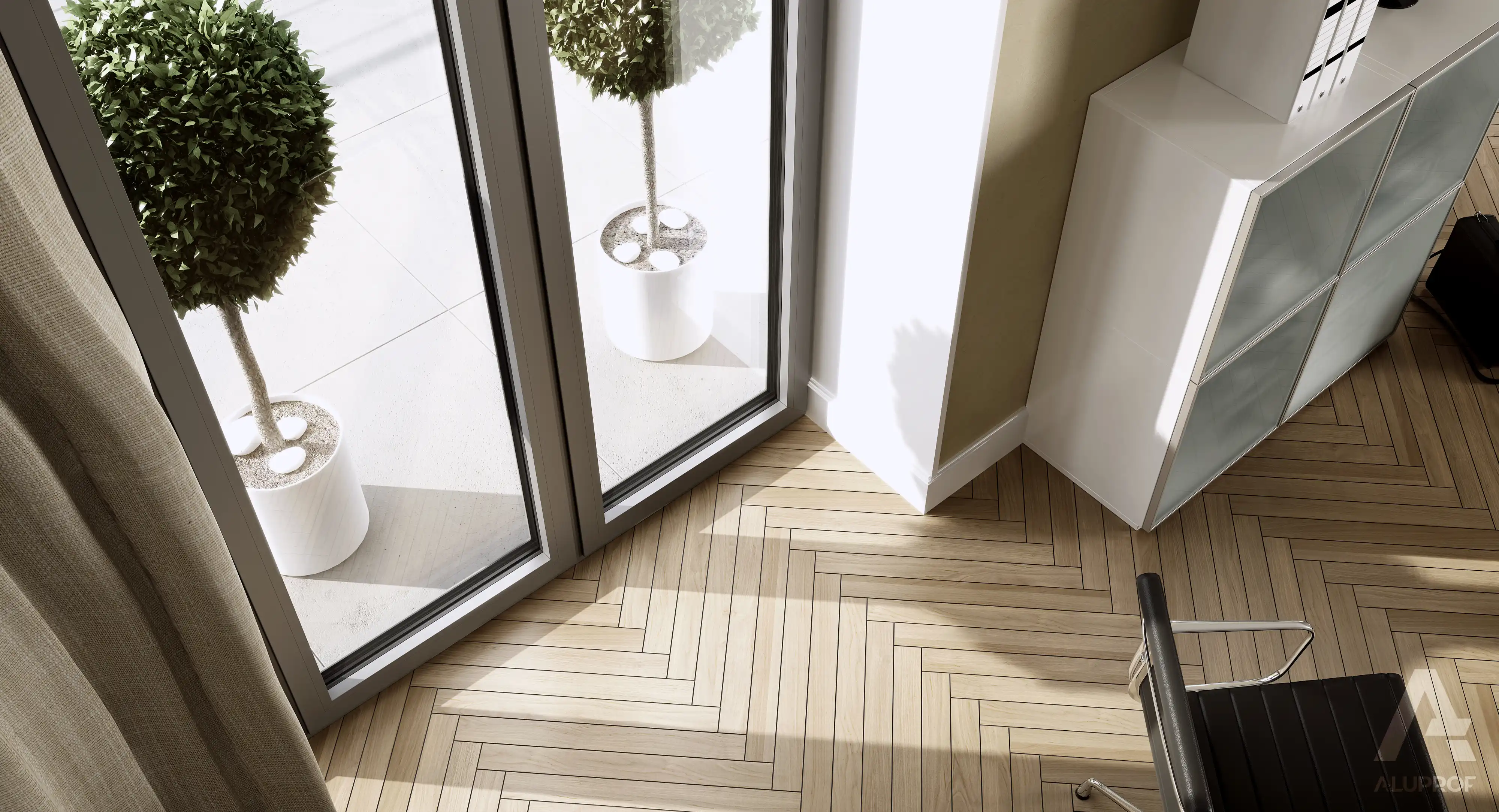 MB-86N aluminium door system with enhanced thermal insulation by RA HOUSE