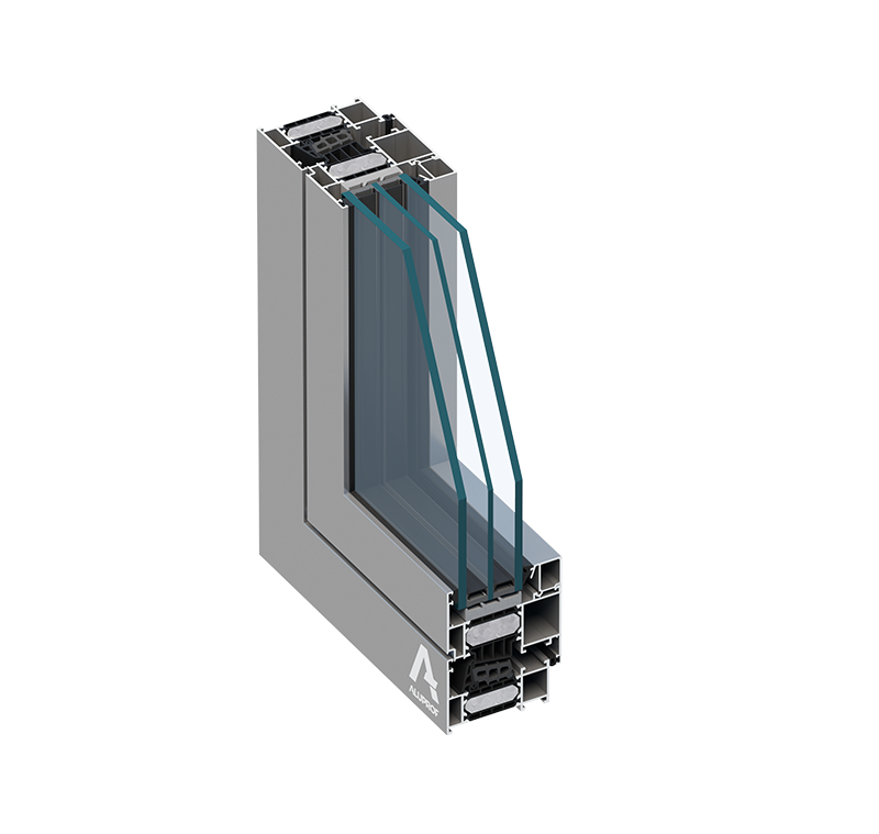 MB-86N aluminium EU-style window system for energy-efficient buildings by RA HOUSE