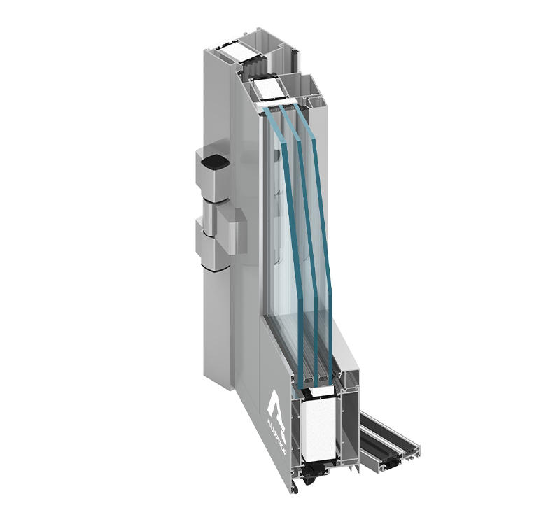 MB-86N aluminium door system with enhanced thermal insulation by RA HOUSE