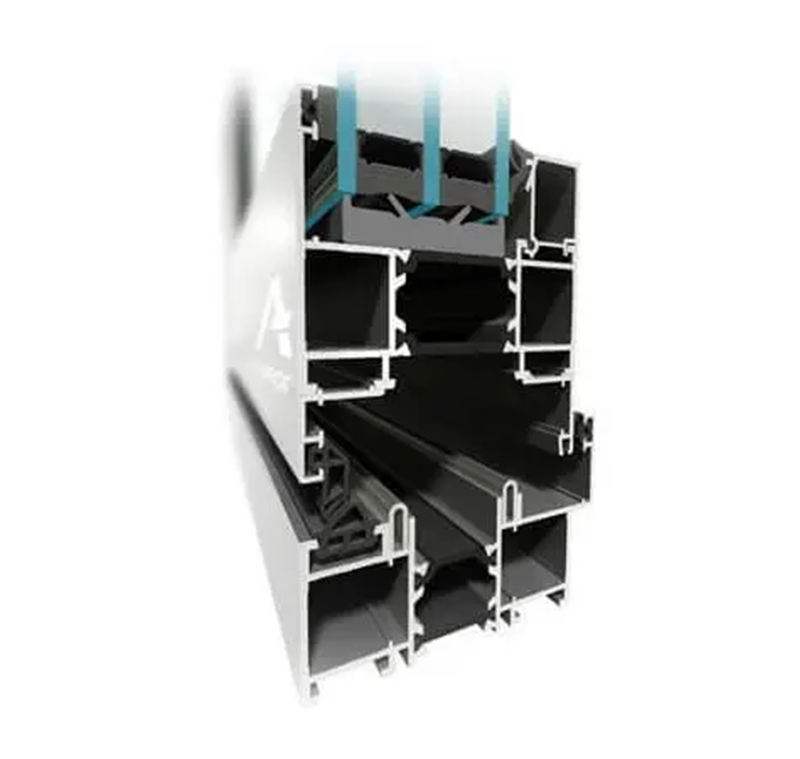 MB-86 FOLD LINE aluminium sliding door system with folding panels by RA HOUSE