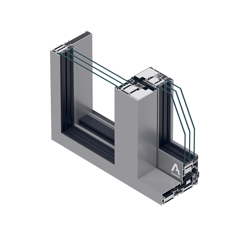 MB-82HS aluminium sliding door system for large glass openings by RA HOUSE