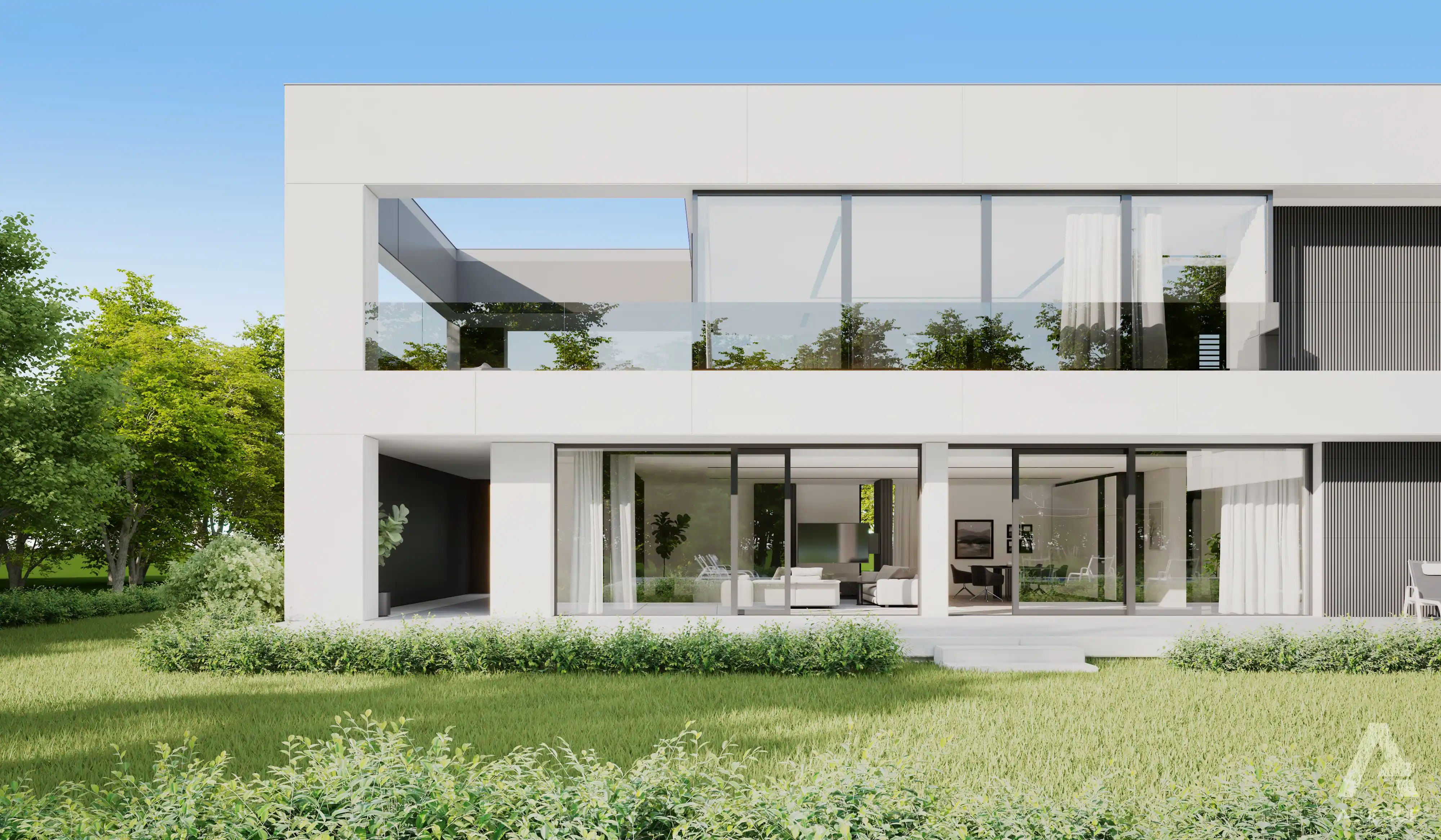 MB-82HS aluminium sliding door system for large glass openings by RA HOUSE