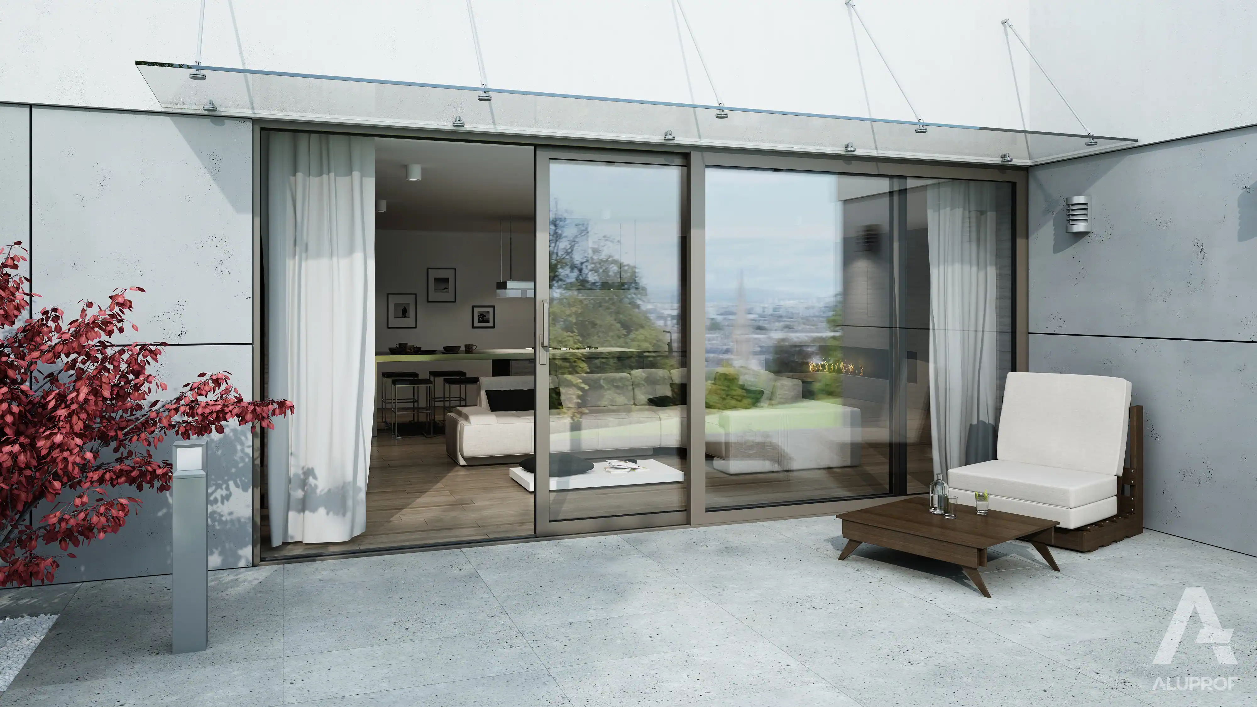 MB-59HS aluminium sliding door system for residential and commercial use by RA HOUSE
