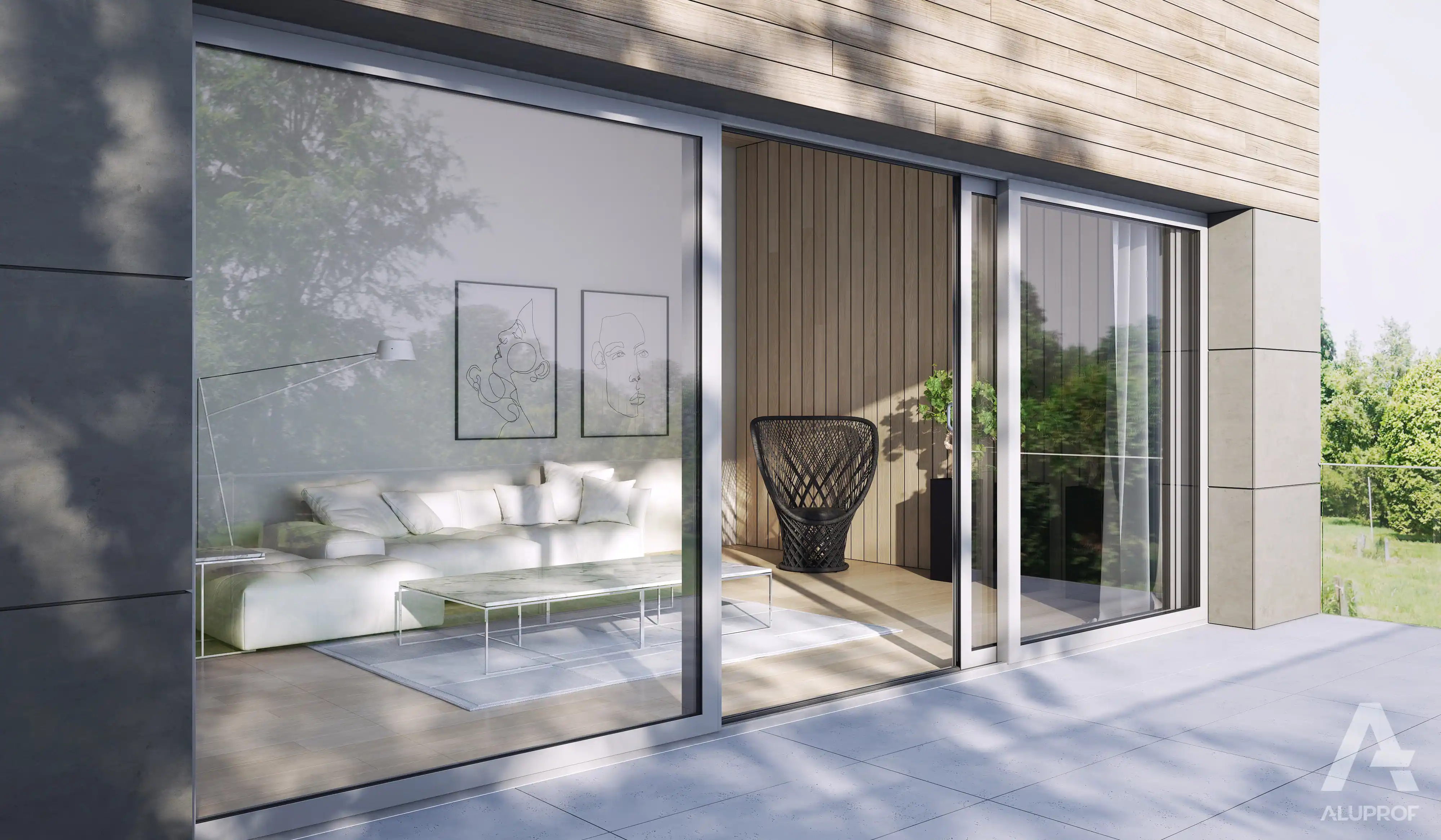 MB-59HS aluminium sliding door system for residential and commercial use by RA HOUSE