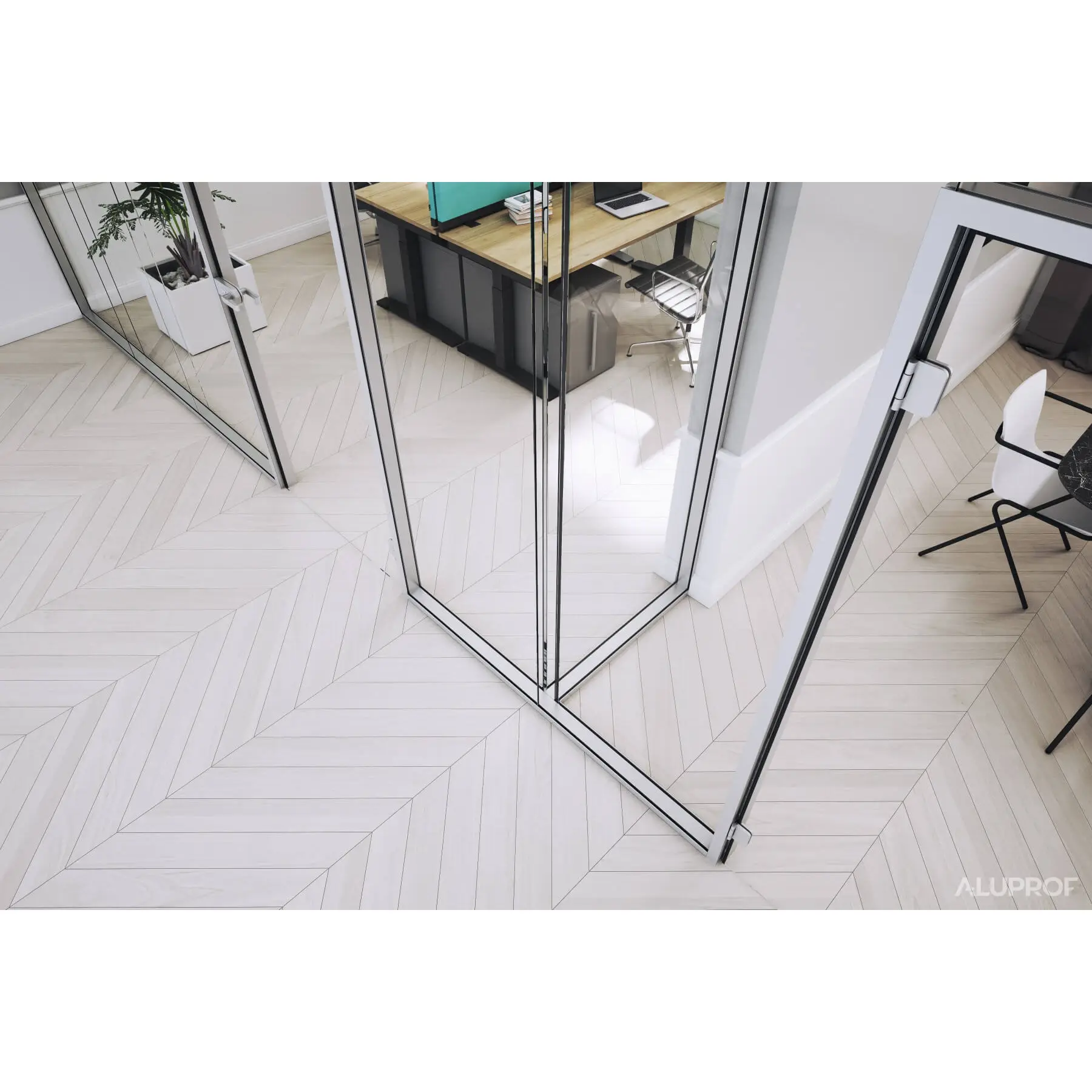 MB-HARMONY OFFICE aluminium internal partition system for modern office spaces by RA HOUSE