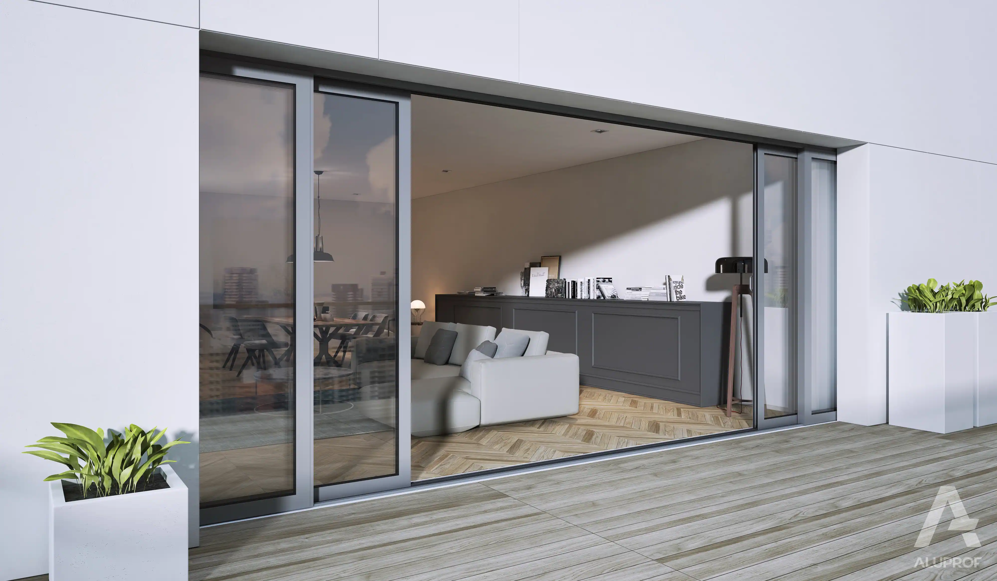 MB-59HS aluminium sliding door system for residential and commercial use by RA HOUSE