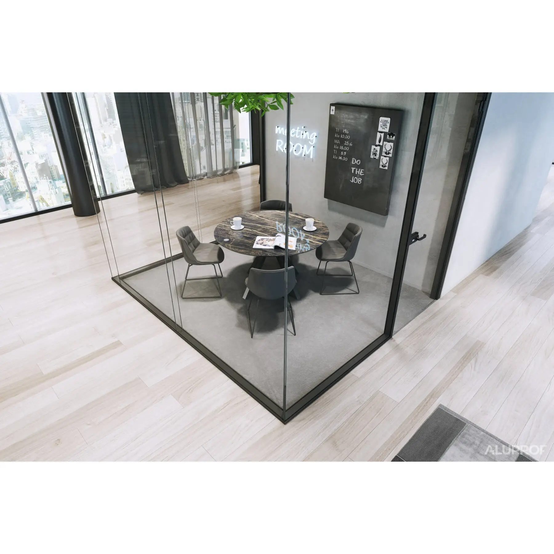 MB-HARMONY OFFICE aluminium internal partition system for modern office spaces by RA HOUSE