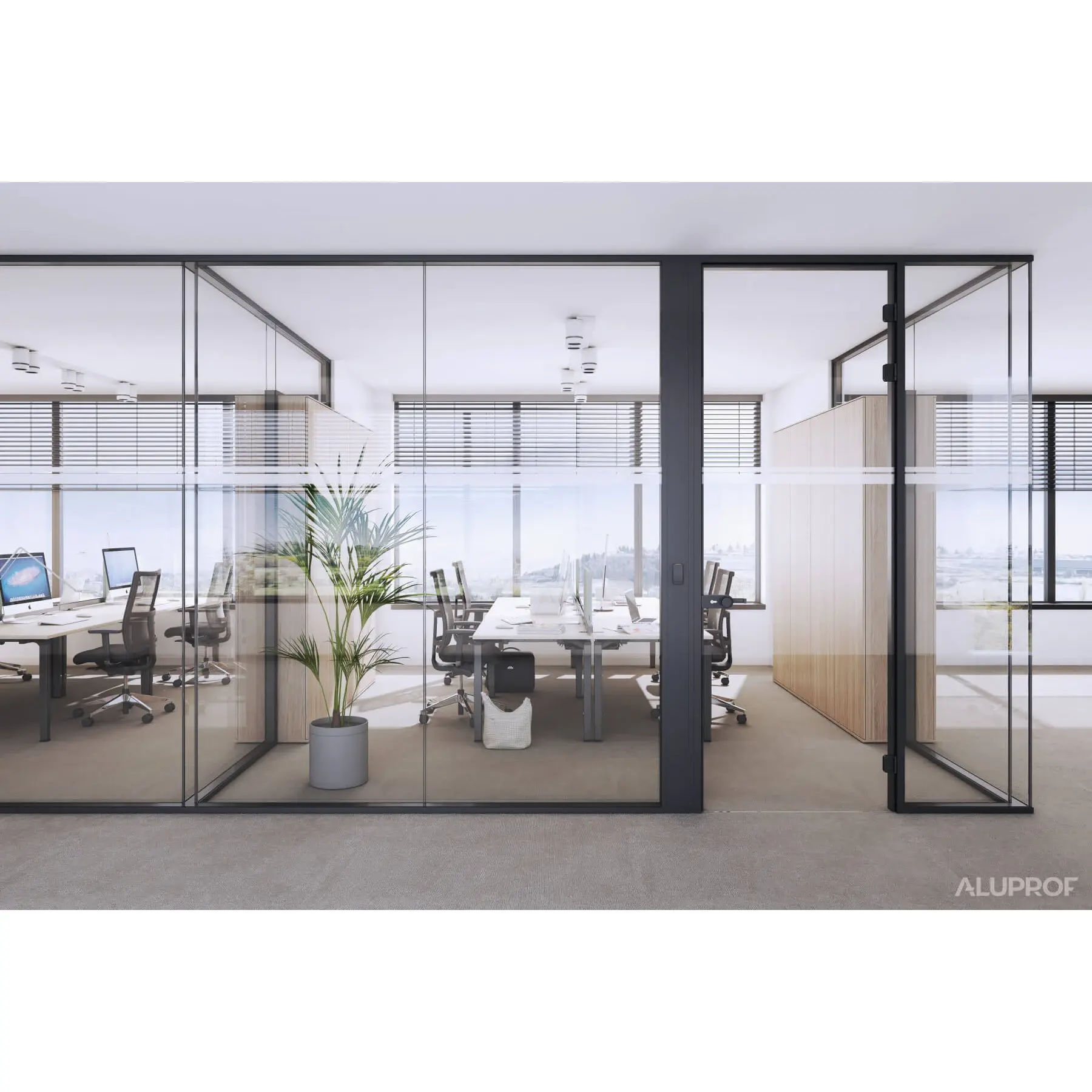 MB-HARMONY OFFICE aluminium internal partition system for modern office spaces by RA HOUSE