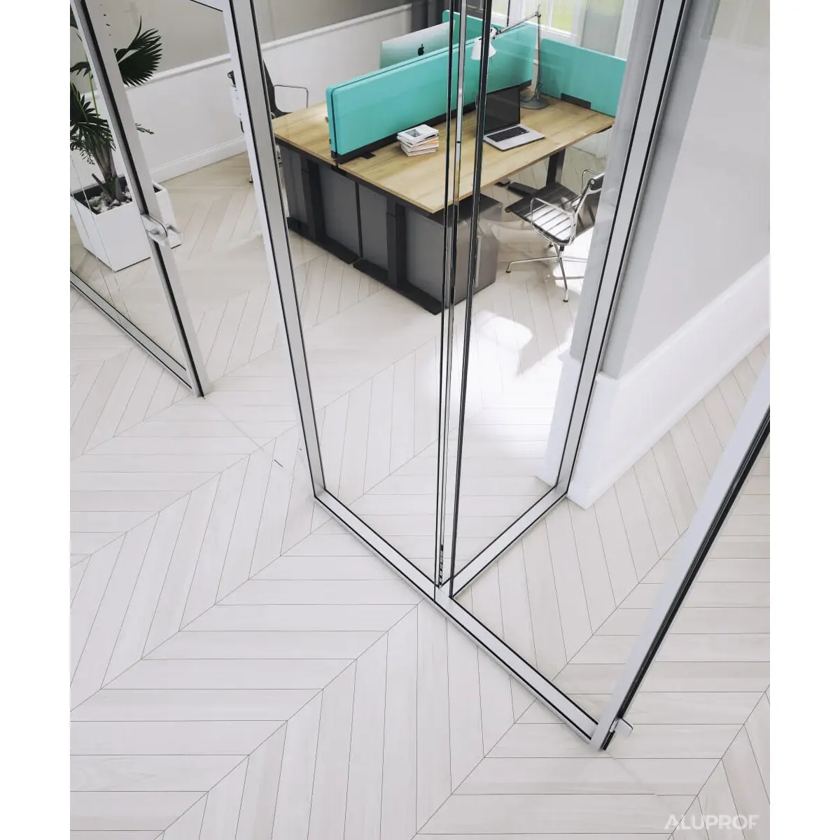 MB-HARMONY OFFICE aluminium internal partition system for modern office spaces by RA HOUSE