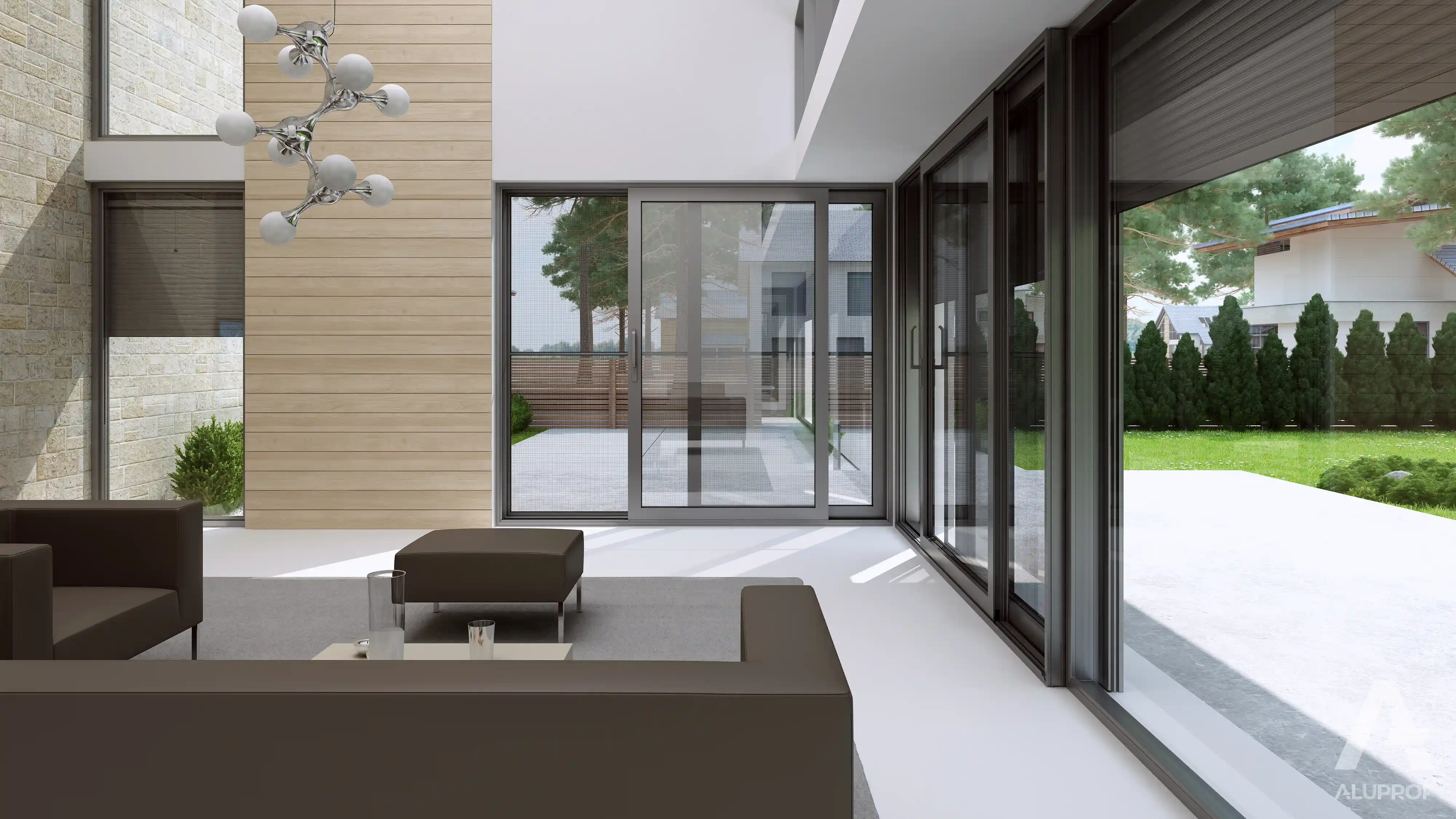 Sliding insect screens sun shading system RA HOUSE