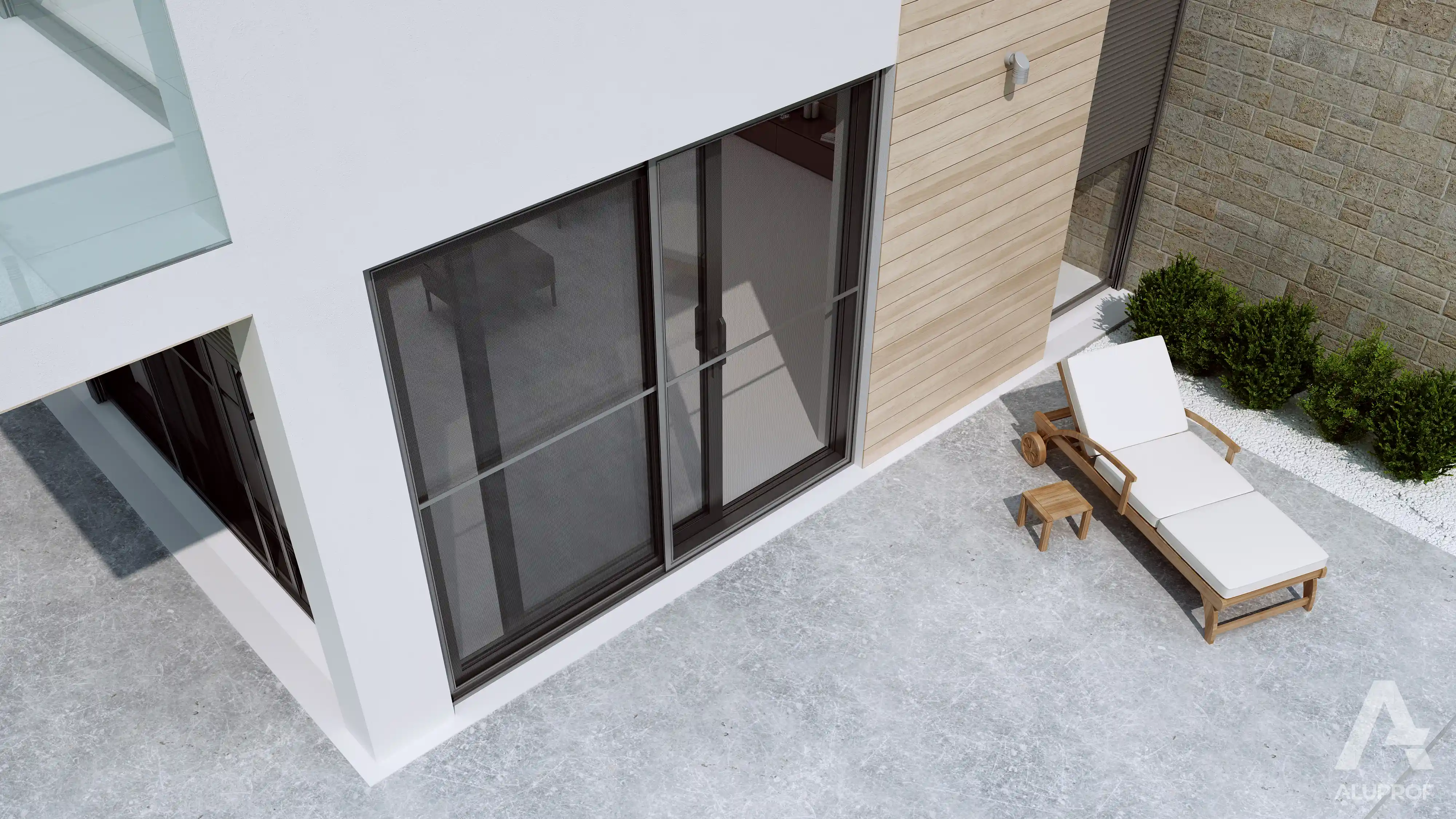 Sliding insect screens sun shading system RA HOUSE