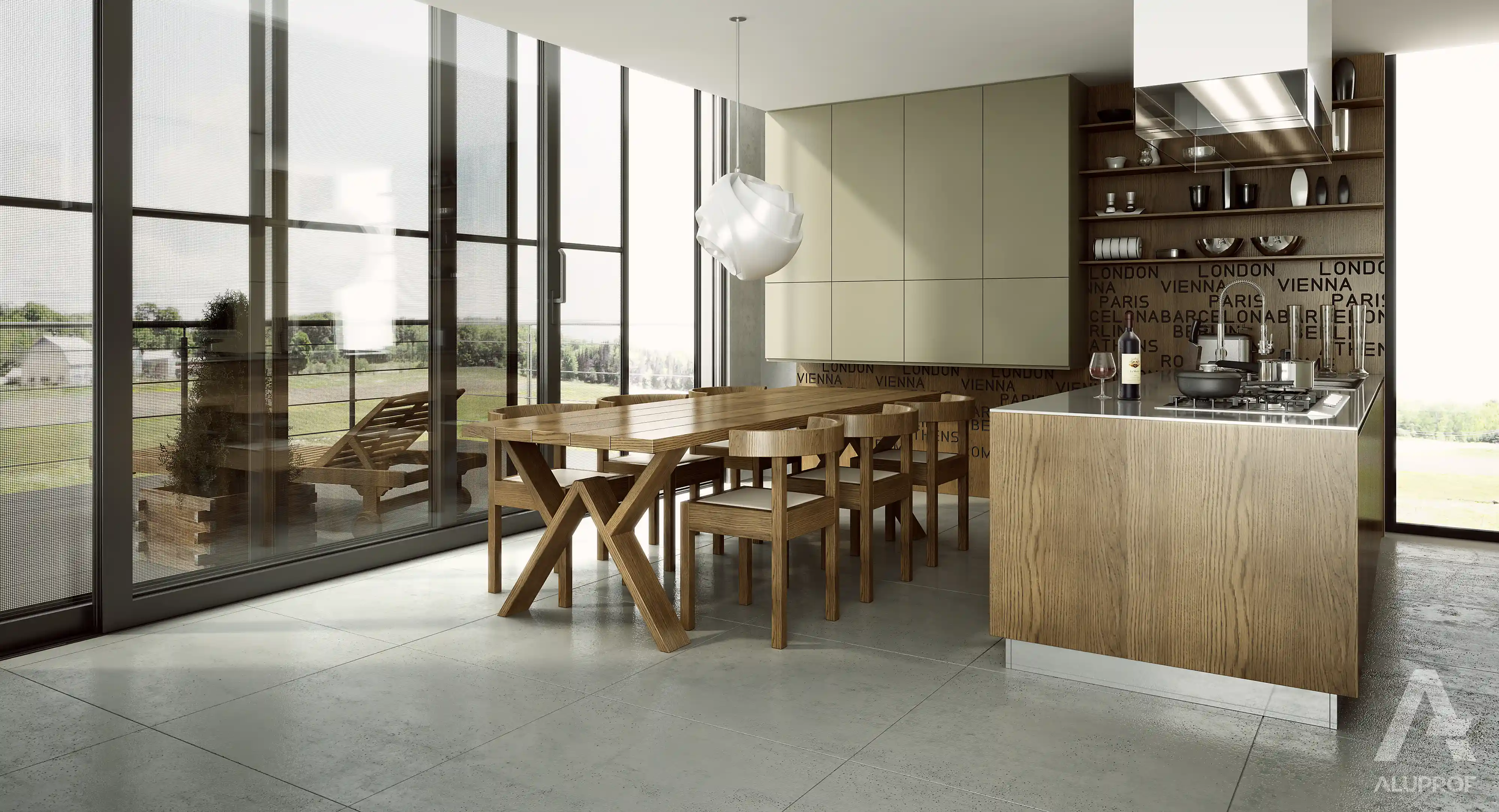 Sliding insect screens sun shading system RA HOUSE