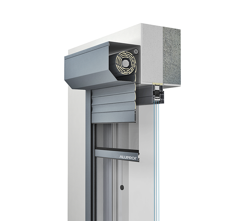 Front mounted roller shutters sun shading system RA HOUSE