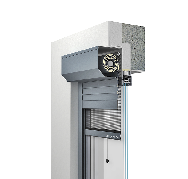 Front mounted roller shutters sun shading system RA HOUSE