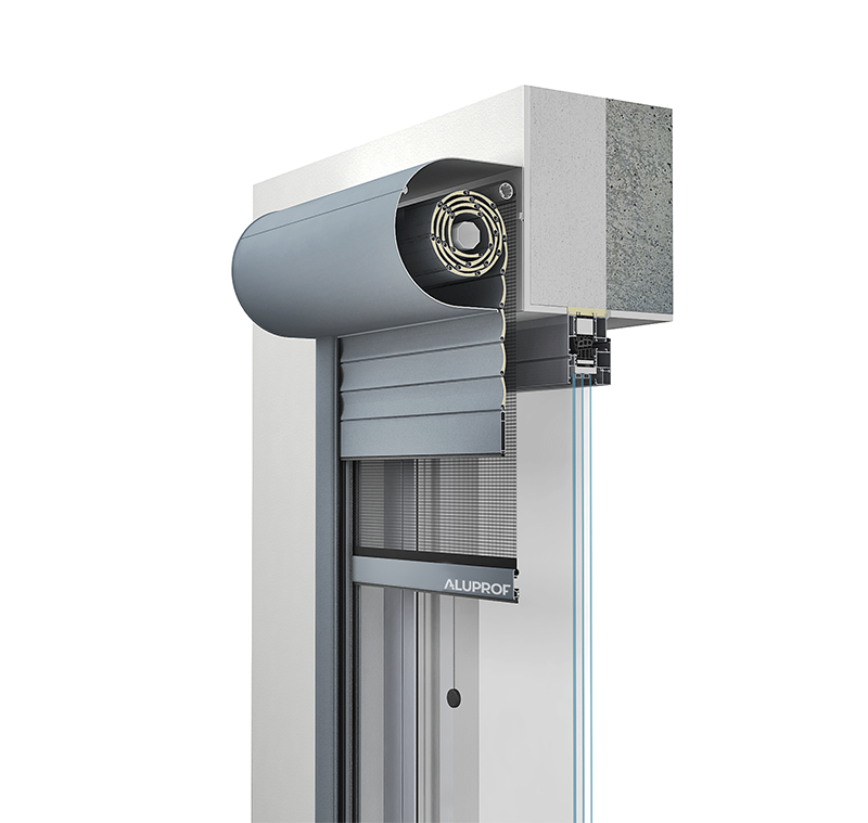 Front mounted roller shutters sun shading system RA HOUSE