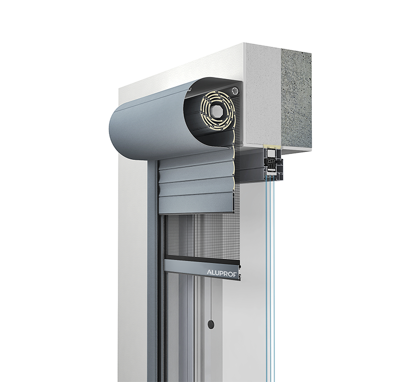 Front mounted roller shutters sun shading system RA HOUSE