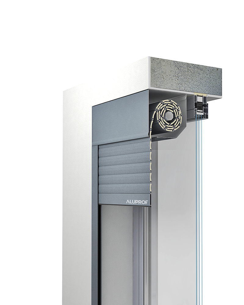 Front mounted roller shutters sun shading system RA HOUSE