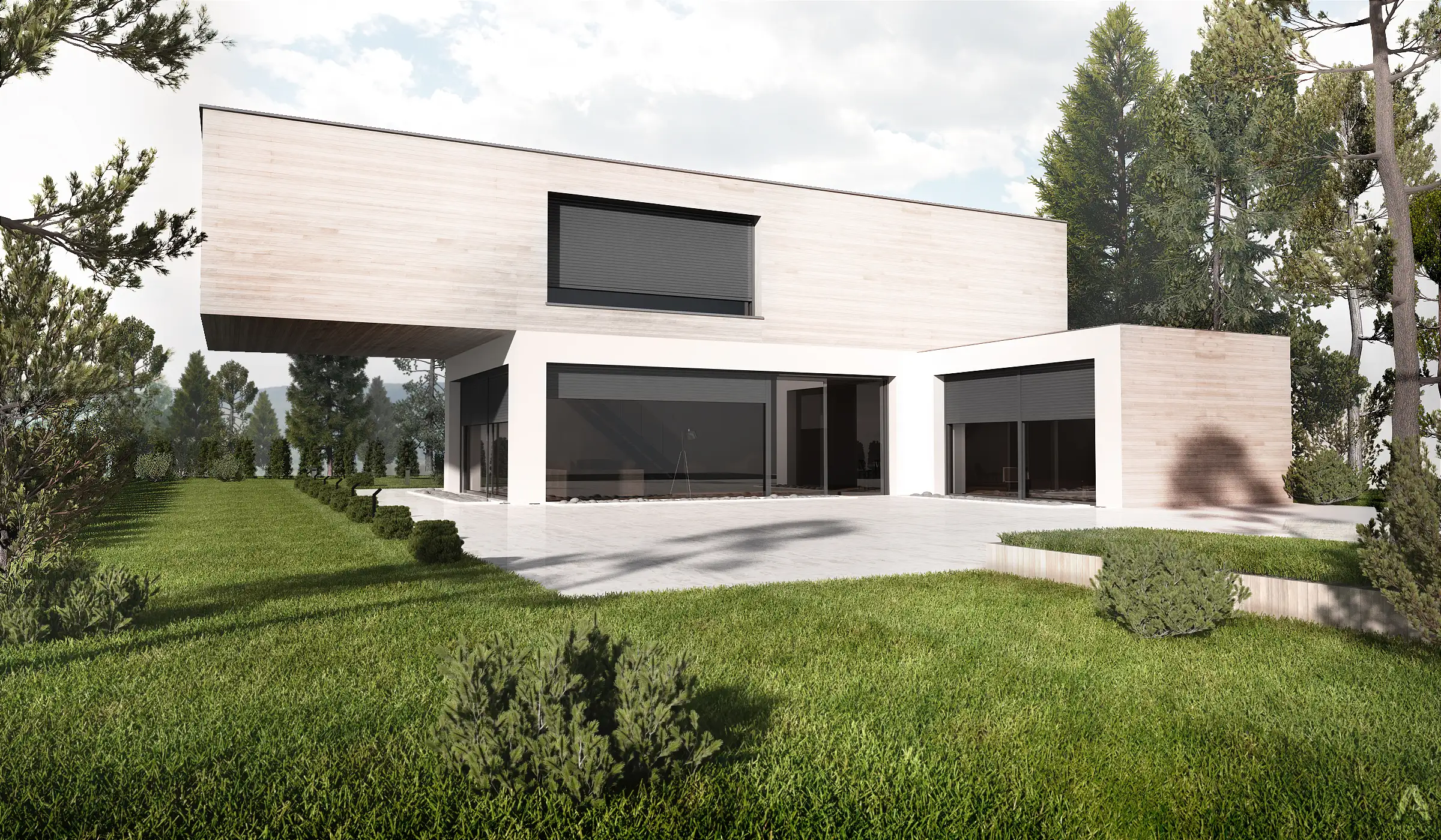 Aluprof front mounted roller shutters sun shading system RA HOUSE