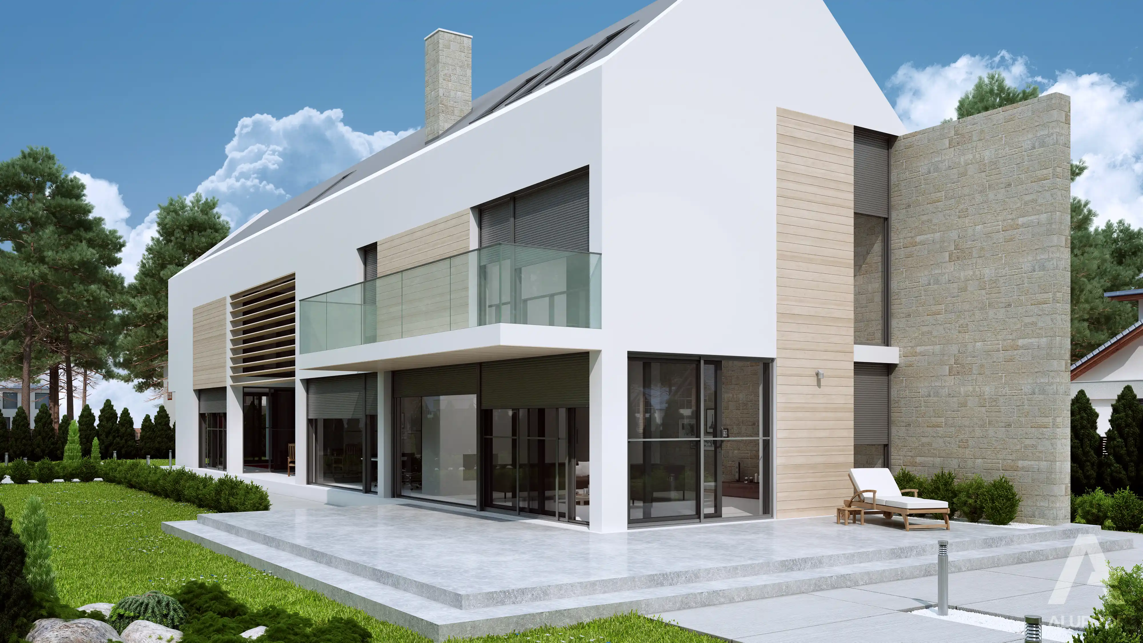 Aluprof front mounted roller shutters sun shading system RA HOUSE