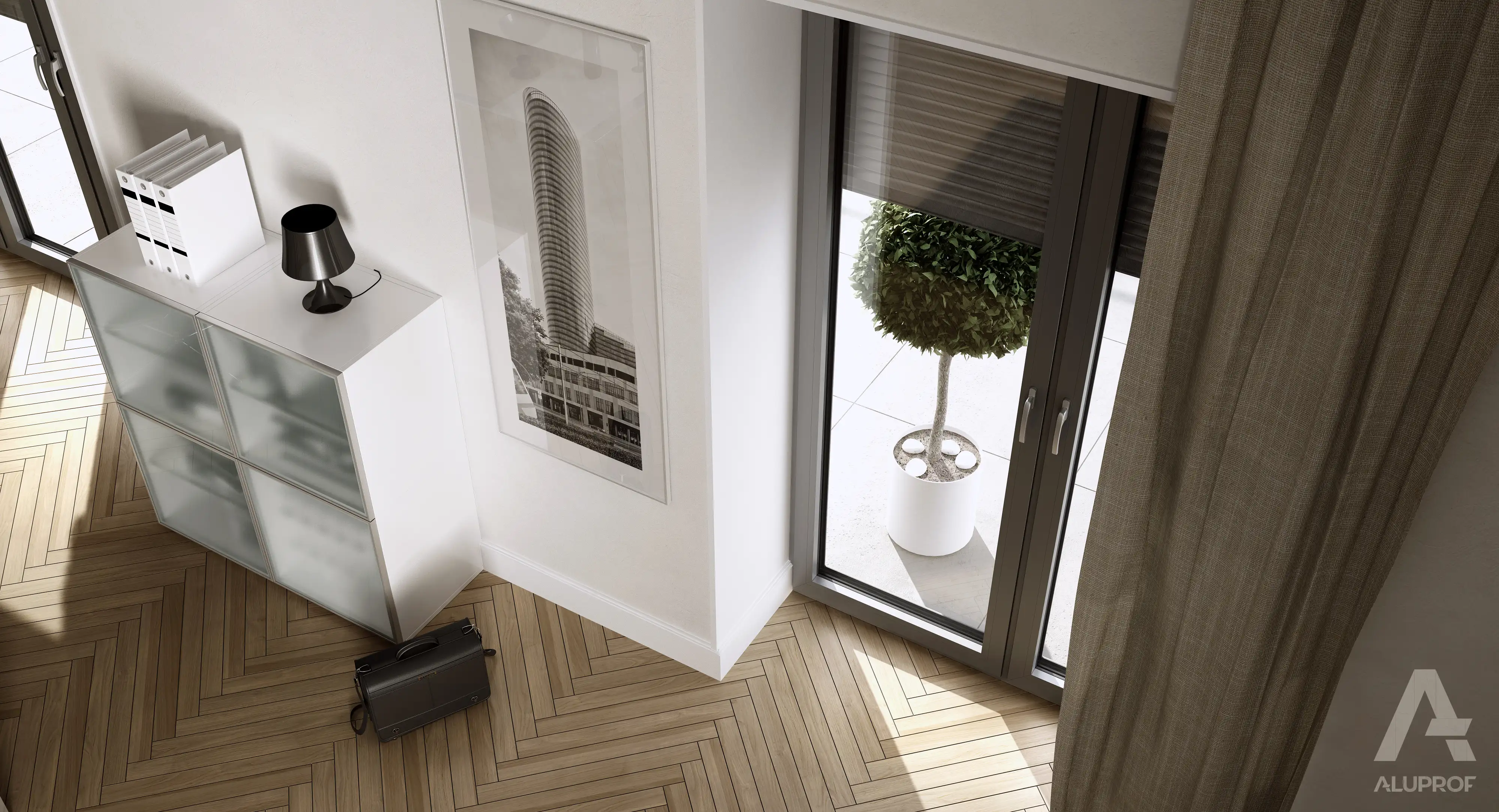 Flush mounted shutters for home security RA HOUSE