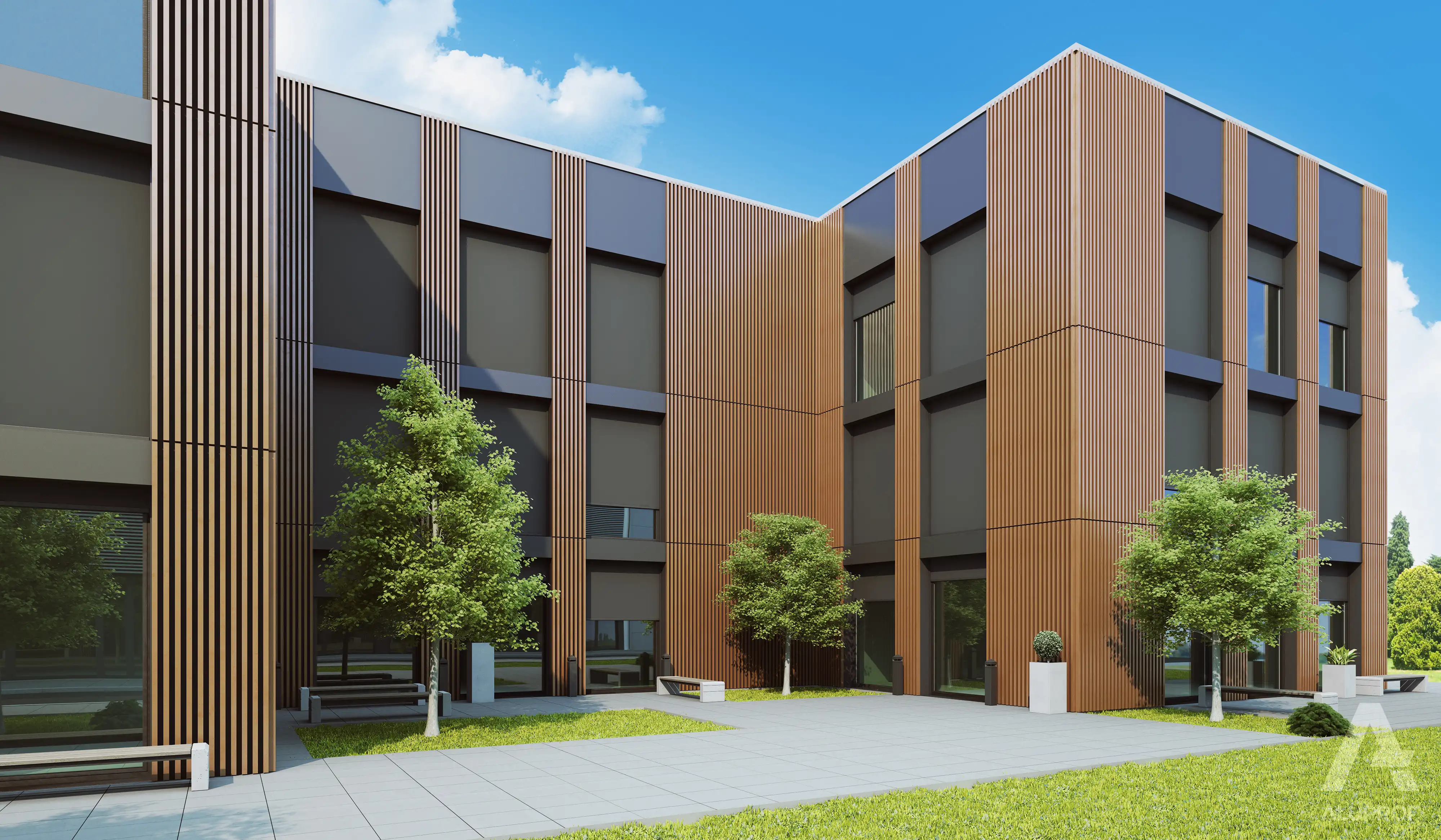 Skyroll Classic external screen system on residential complex – RA HOUSE