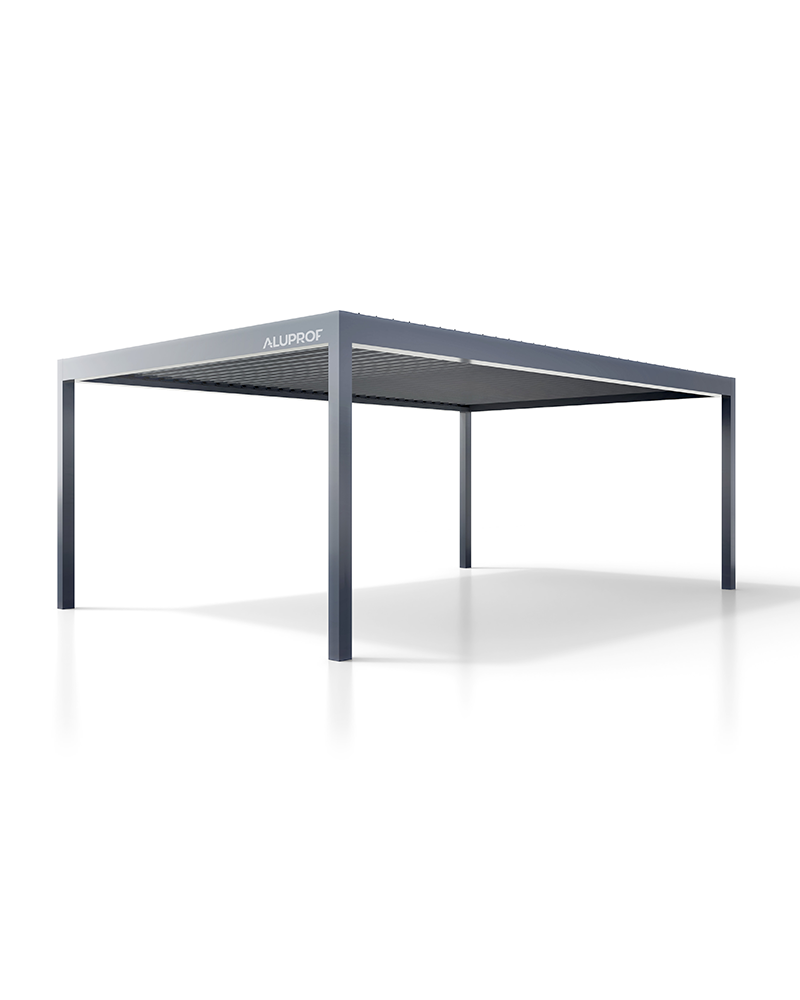 MB-OpenSky 140 aluminium pergola system for modern outdoor shading by RA HOUSE