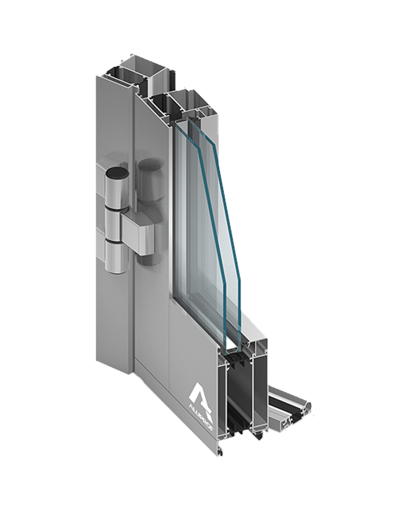 MB-70 aluminium door system for energy-efficient buildings by RA HOUSE