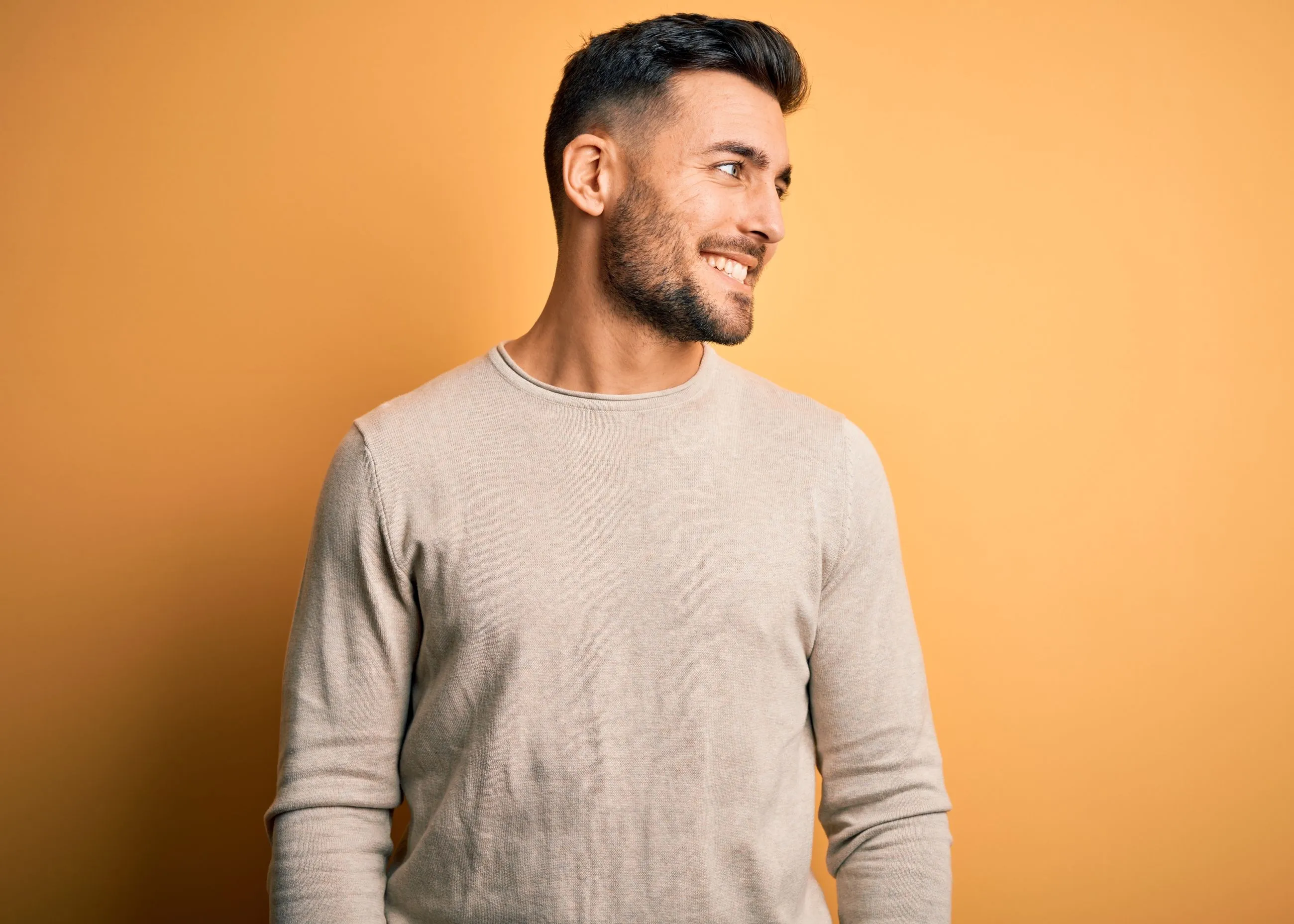 Man smiling