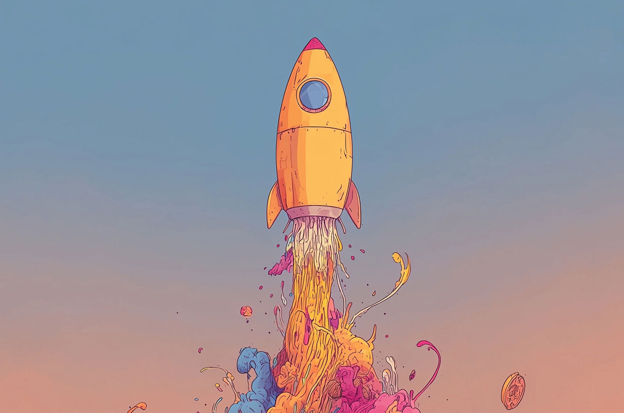 Image of a rocket launching