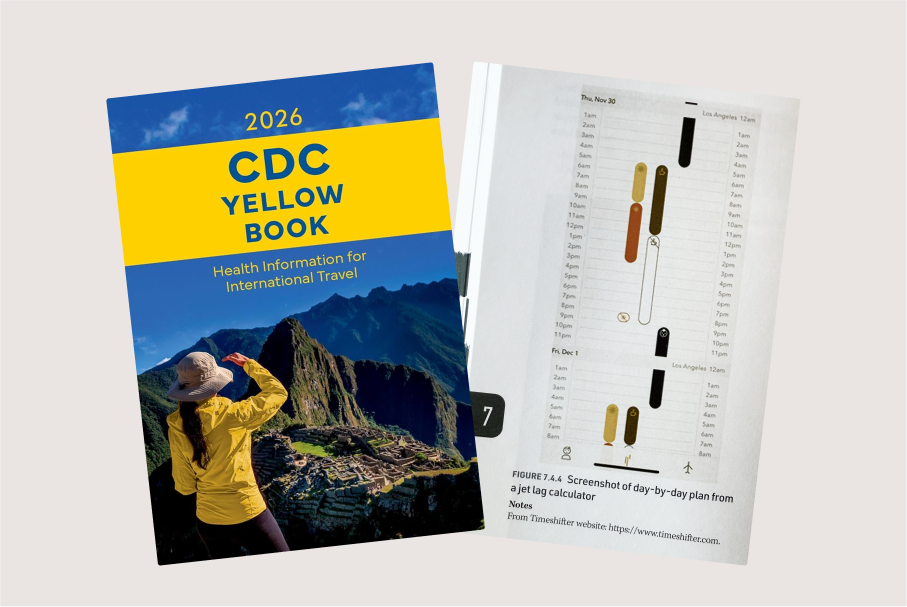The CDC features the Timeshifter jet lag app in its Yellow Book 2026