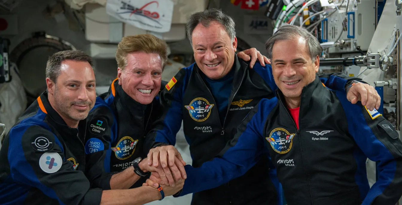 Axiom Space Ax-1 crew on the International Space Station