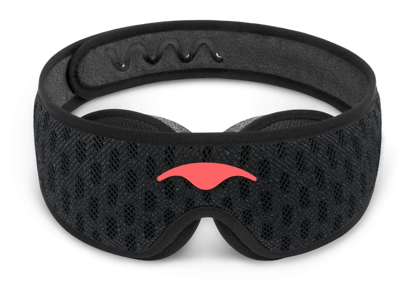 Manta Sleep PRO sleep mask in Carbon Black, front view