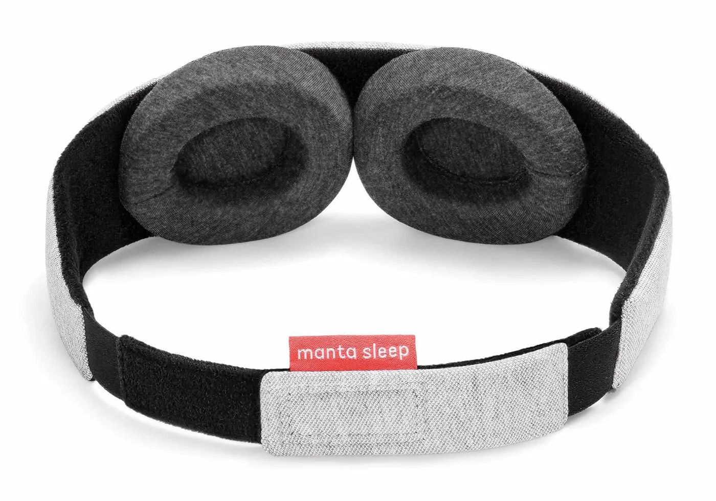 Manta Sleep Mask, inside view showing the adjustable eye cups