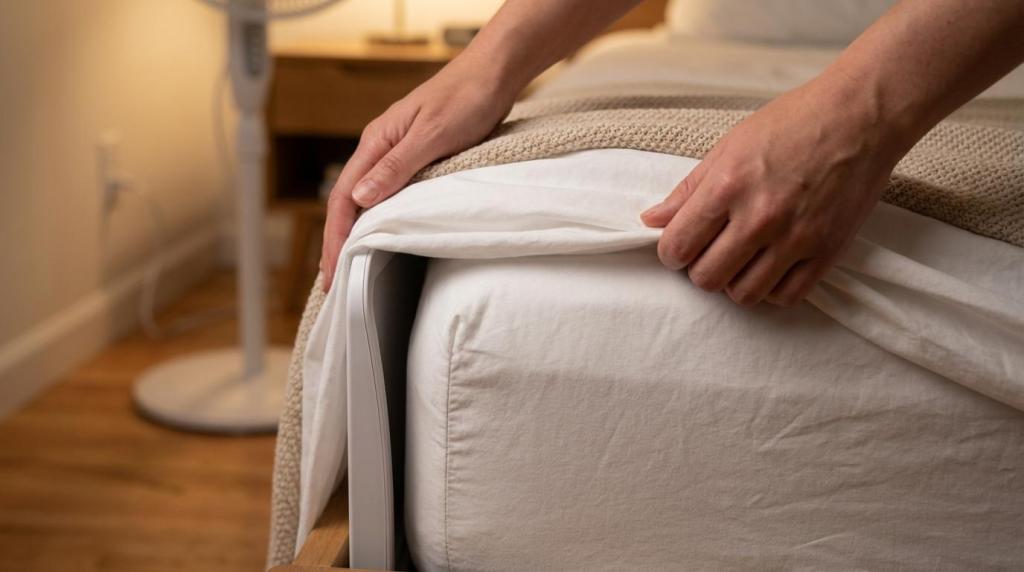 how to install an under sheet bed fan