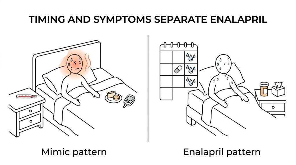 enalapril (vasotec) night sweats