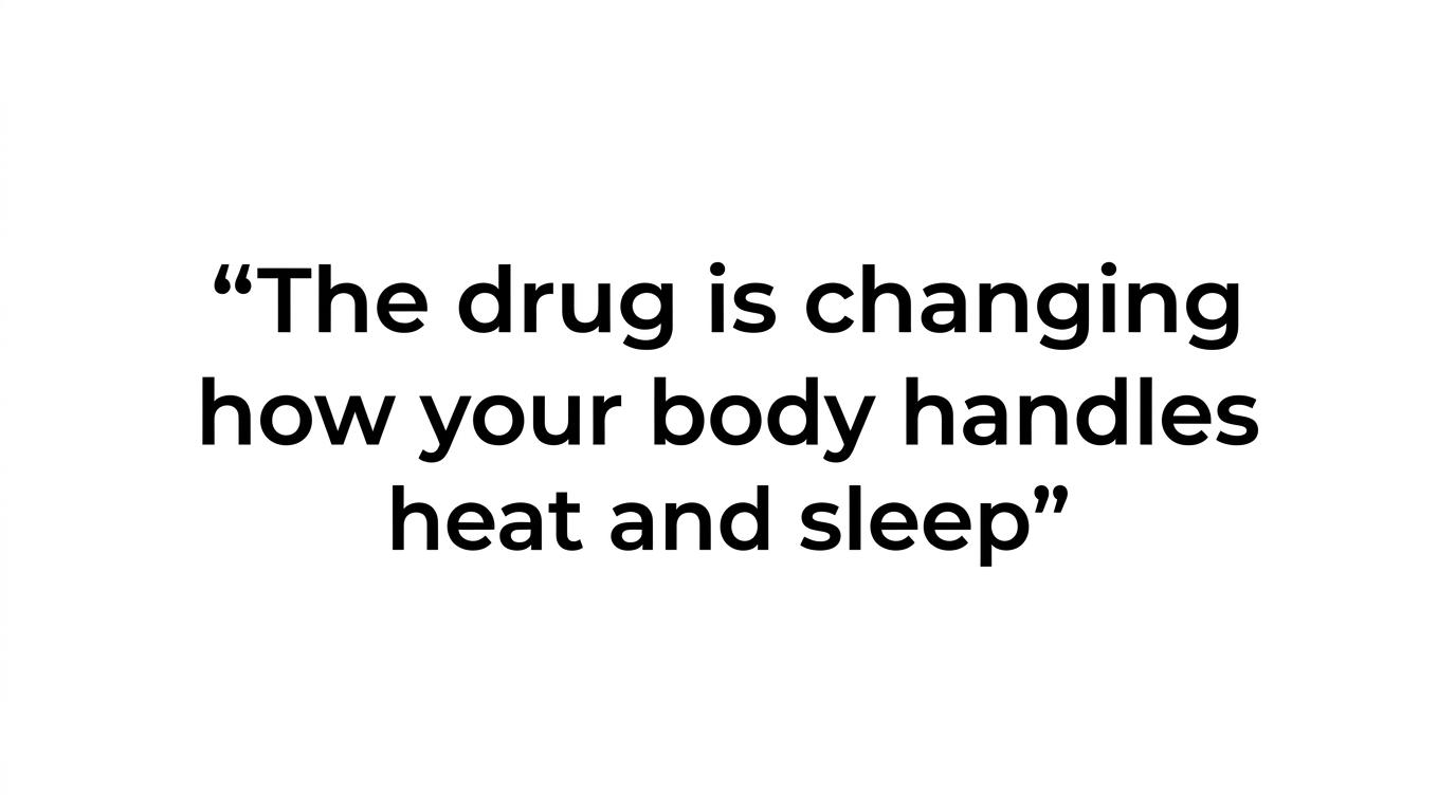 Highlighted quote card with the line about cortisone changing how the body handles heat and sleep.